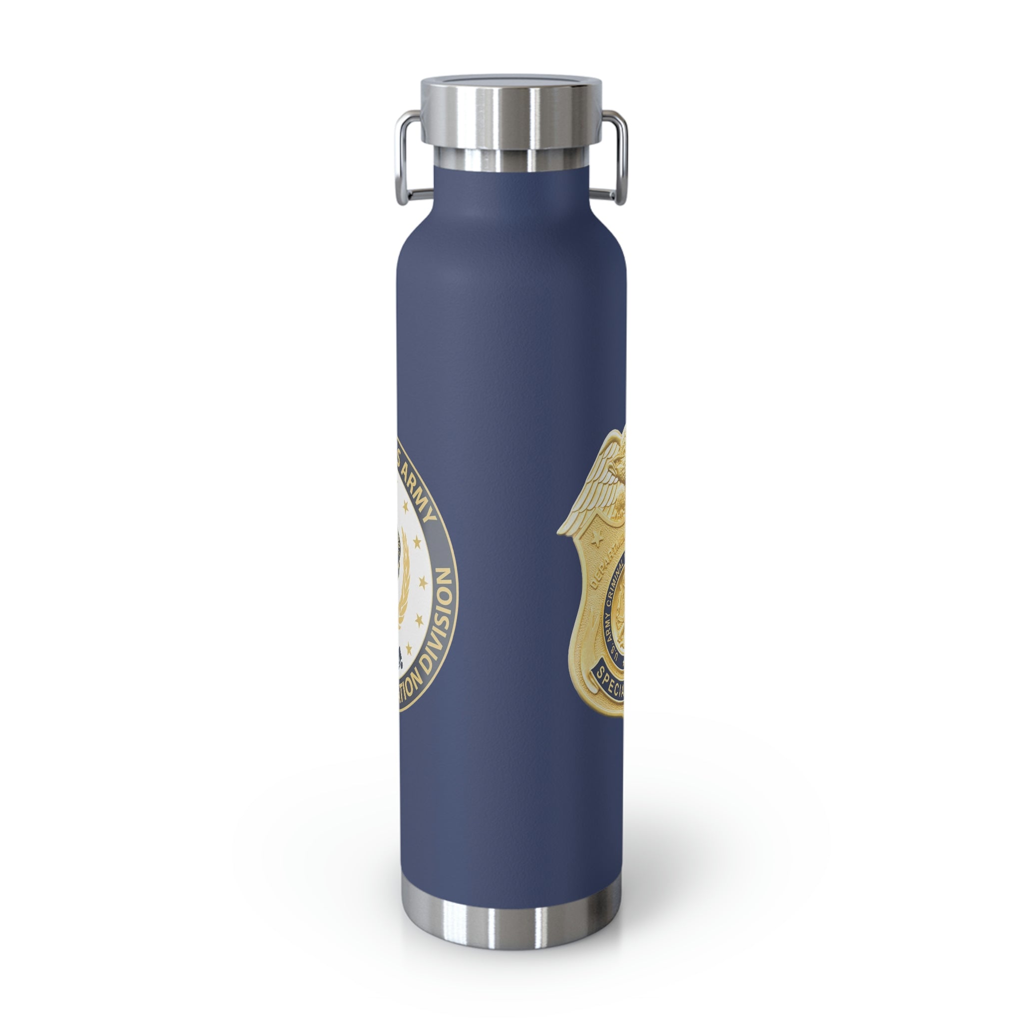 Army CID Badge and Seal - Copper Vacuum Insulated Bottle, 22oz