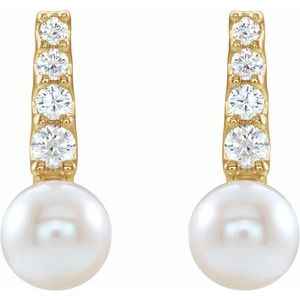 Pearl Bar Earrings