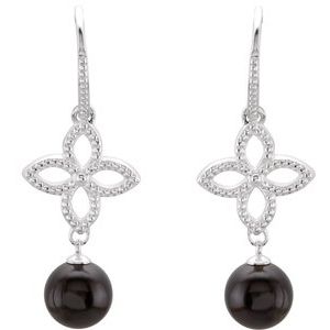 Sterling Silver Natural Black Onyx Earrings – image 2