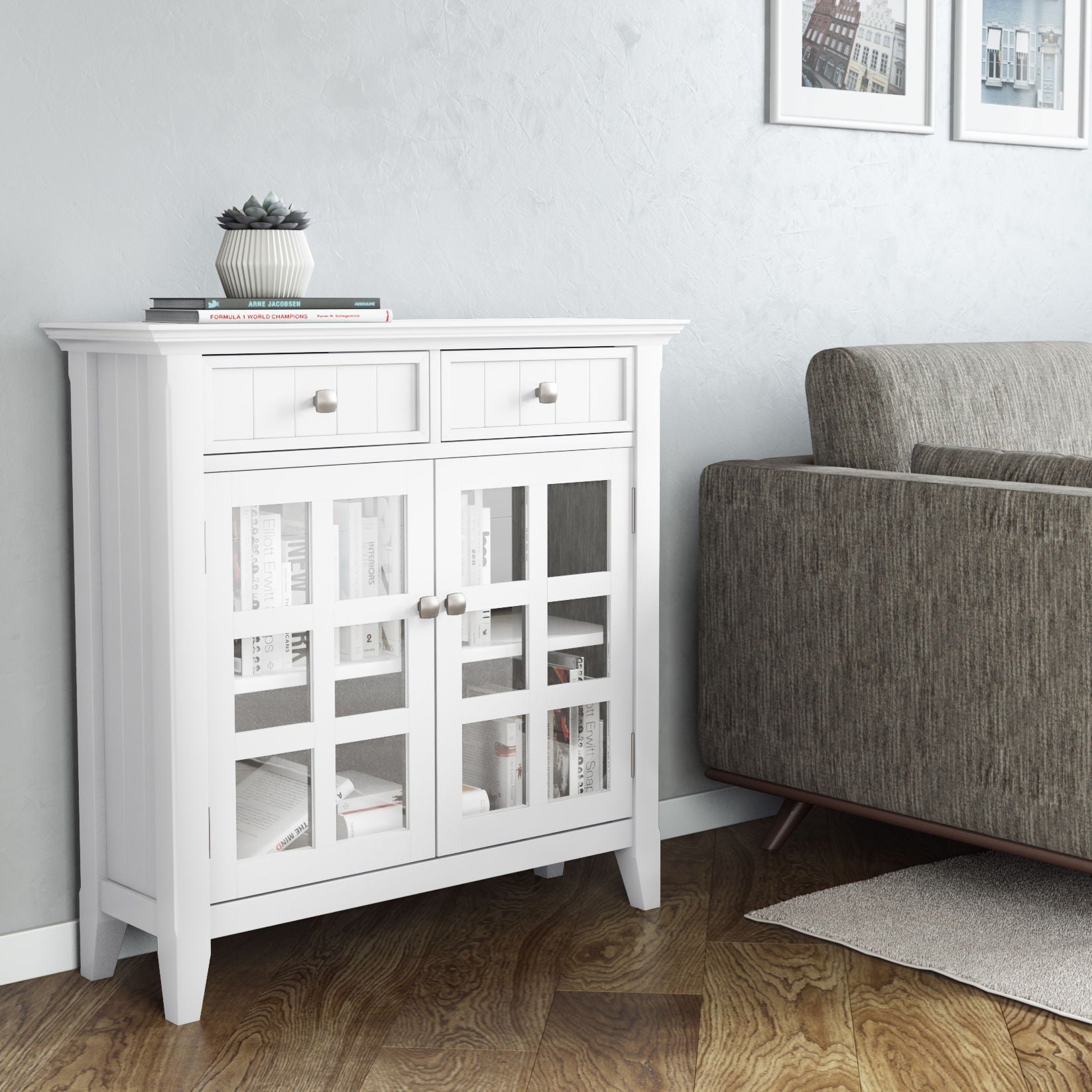 Acadian - Handcrafted Entryway Storage Cabinet