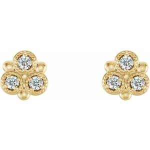 14K Yellow Gold 1/5 CTW Natural Diamond Earrings – image 2