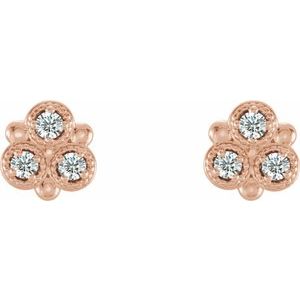 14K Rose Gold 1/5 CTW Natural Diamond Earrings – image 2