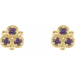 Three-Stone Earrings