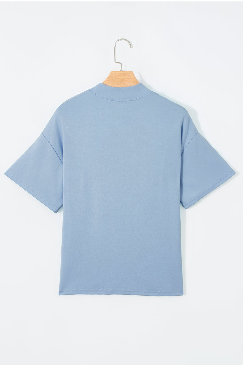Oversized Solid Color High Neck Tee