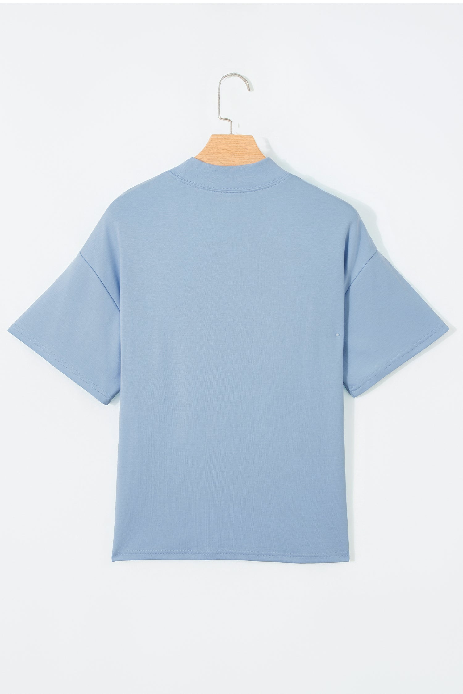 Oversized Solid Color High Neck Tee