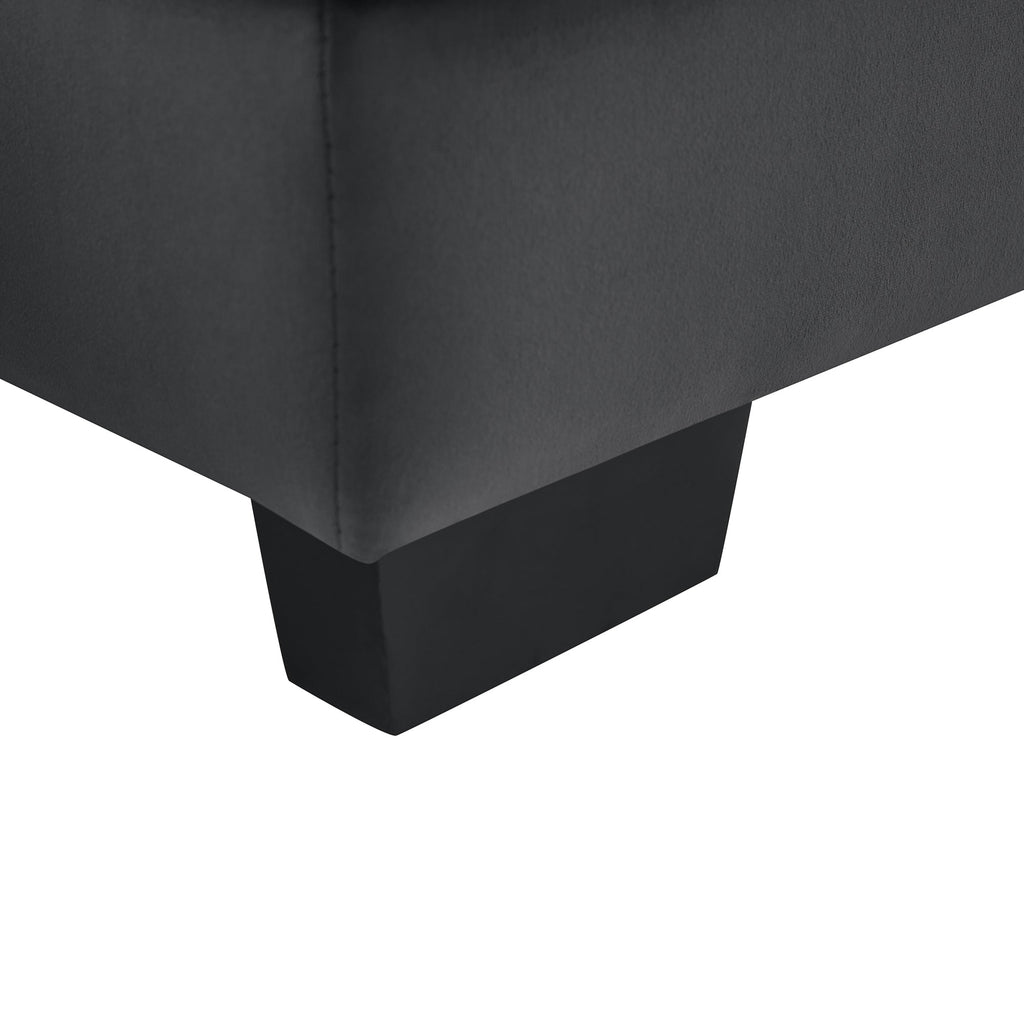 Modern U-shaped 6-Seat Sofa with Console, Cupholders, USB Ports, Velvet Upholstery in Gray