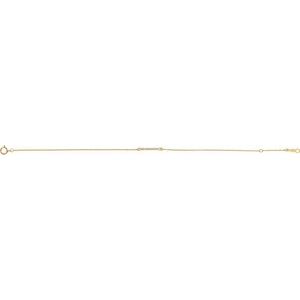 14K Yellow Gold .07 CTW Natural Diamond Bar 6 1/2-71/2" Bracelet – image 2