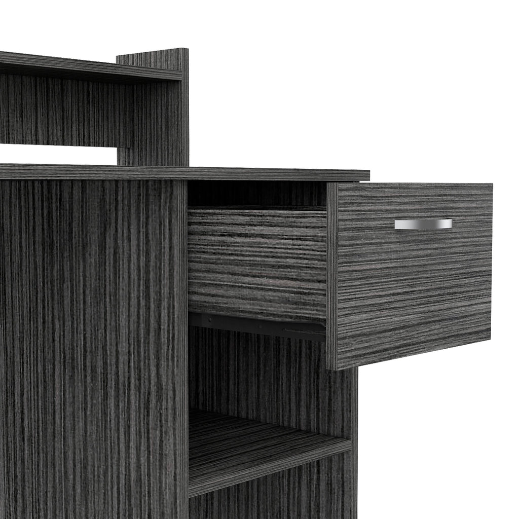 Charlotte Computer Desk with 2 Storage Shelves and Drawer