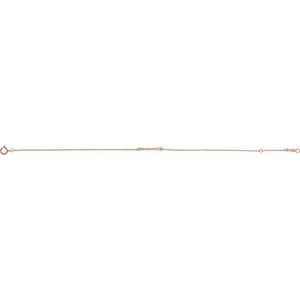 14K Rose Gold .07 CTW Natural Diamond Bar 6 1/2-71/2" Bracelet – image 2