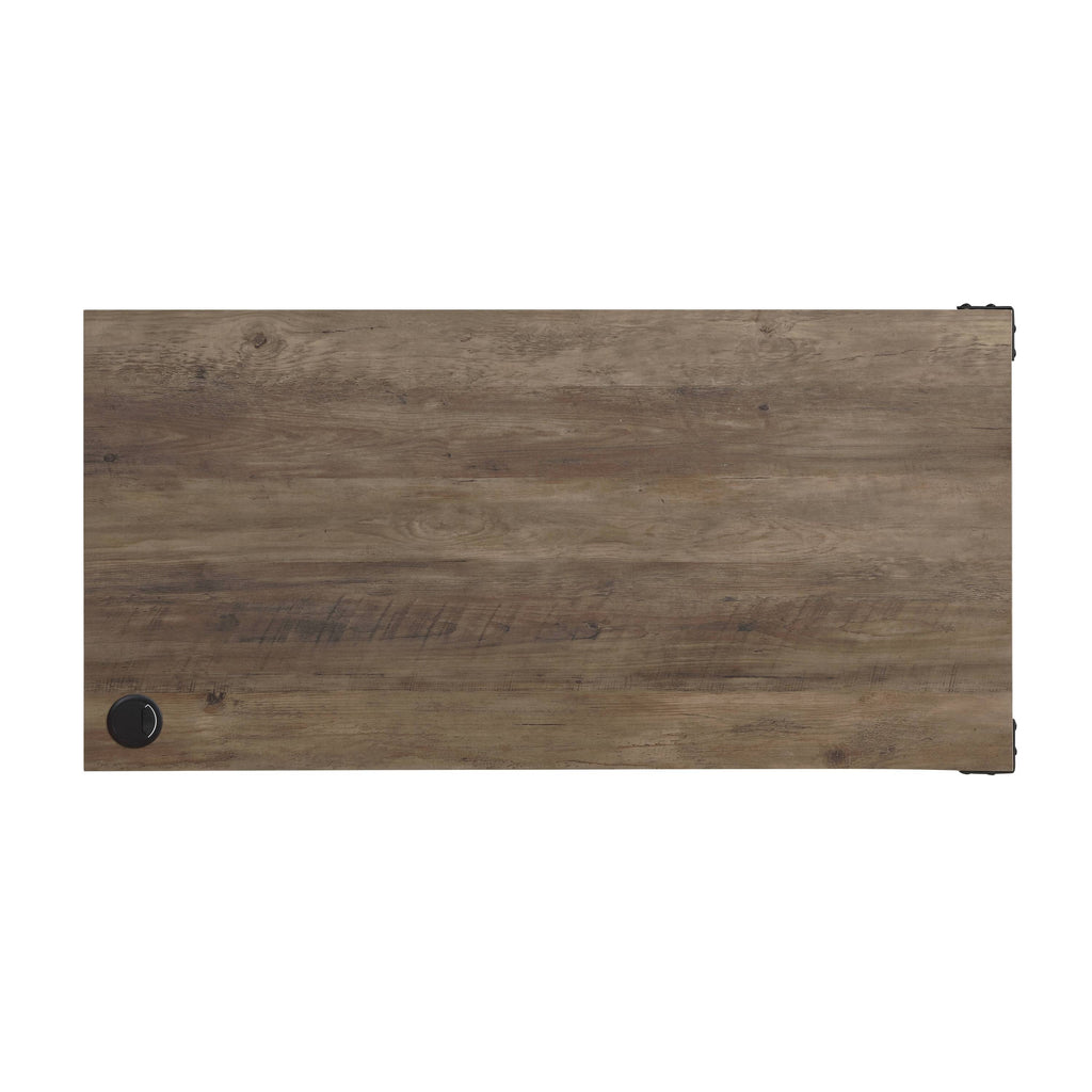 Zakwani 48' Gray Oak & Black Finish Writing Desk