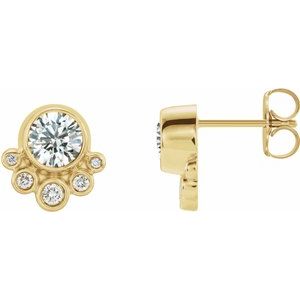 14K Yellow Gold 5/8 CTW Natural Diamond Earrings