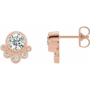 14K Rose Gold 5/8 CTW Natural Diamond Earrings