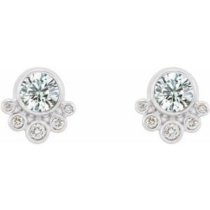 Sterling Silver 5/8 CTW Natural Diamond Earrings – image 2