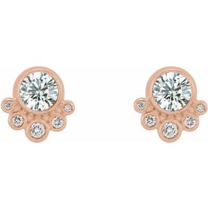 14K Rose Gold 5/8 CTW Natural Diamond Earrings – image 2