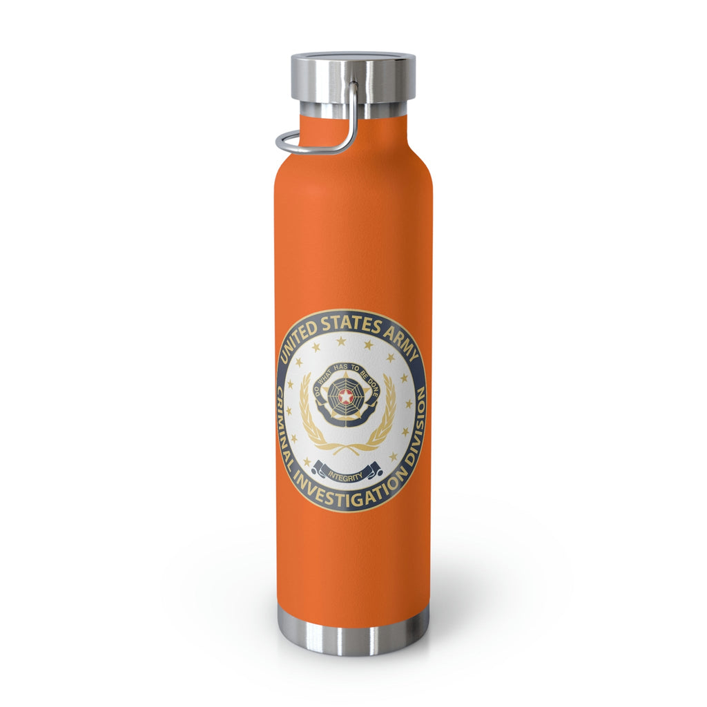 Army CID Badge and Seal - Copper Vacuum Insulated Bottle, 22oz