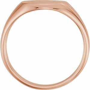 14K Rose Gold .05 CTW Natural Diamond Square Signet Ring