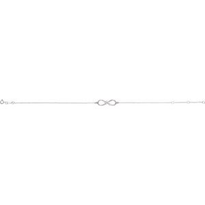 14K White Gold 1/8 CTW Natural Diamond Infinity-Inspired 6 1/2-7 1/2" Bracelet – image 2