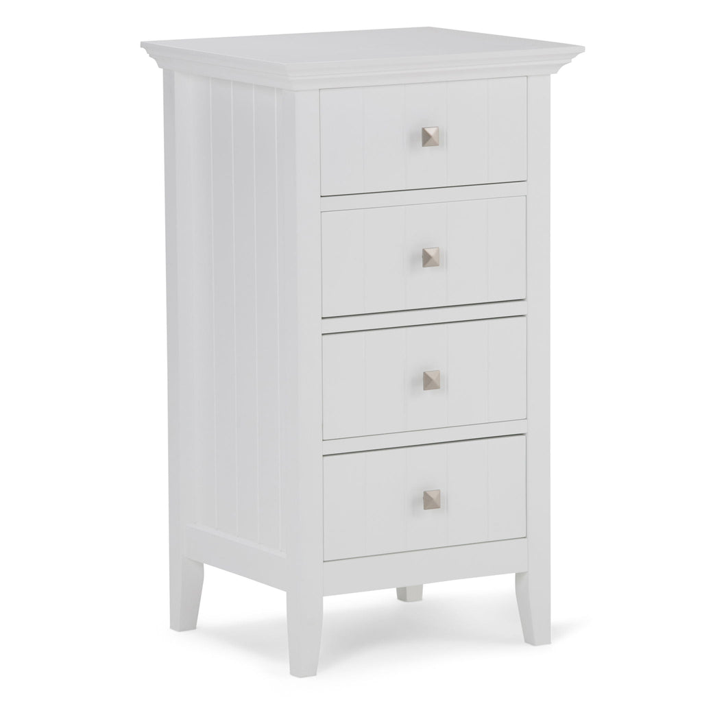 Acadian - 4 Drawer Floor Storage Cabinet - Pure White