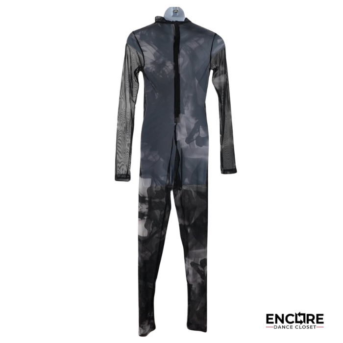 Abstract Smoke Mesh Unitard