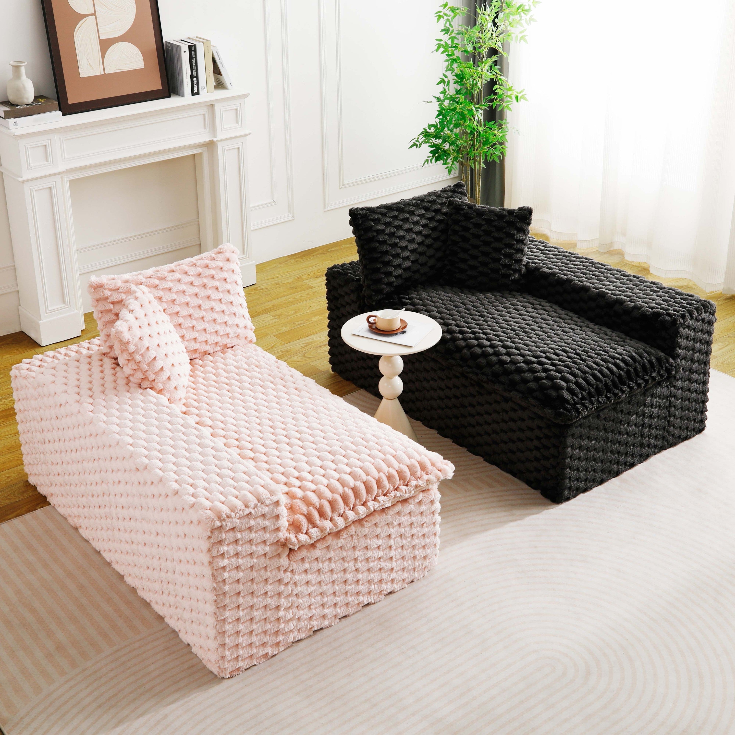 Luxury Color-Block Turtle Velvet Multifunctional Sofa - Arrangeable in Single Row, Side-by-Side or Facing Each Other, Stylish Living Room Furniture for Cozy Home Decor