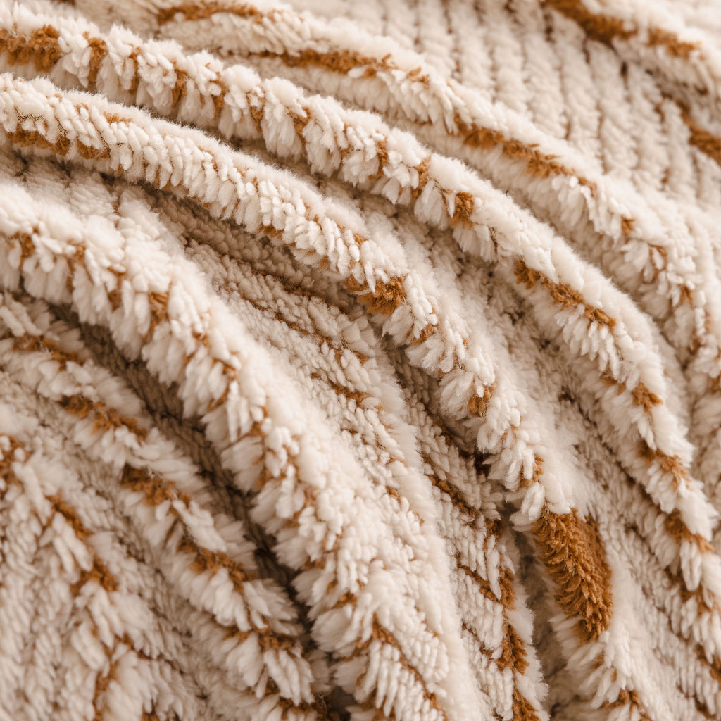 Thick Plush Sofa Cover Throw for Couch, 3D Textured Herringbone Washable Slipcover