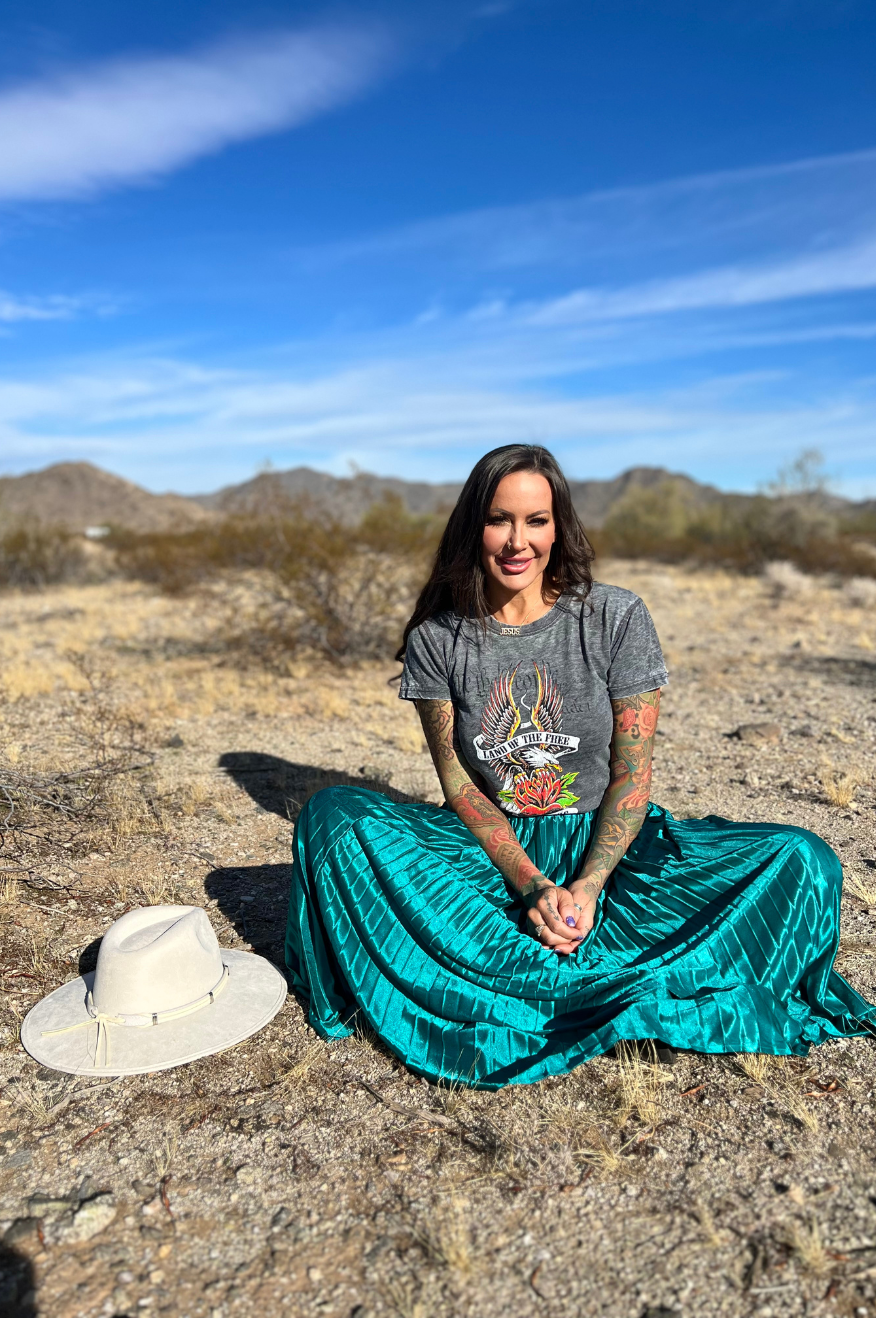 Emerald Green Maxi Skirt