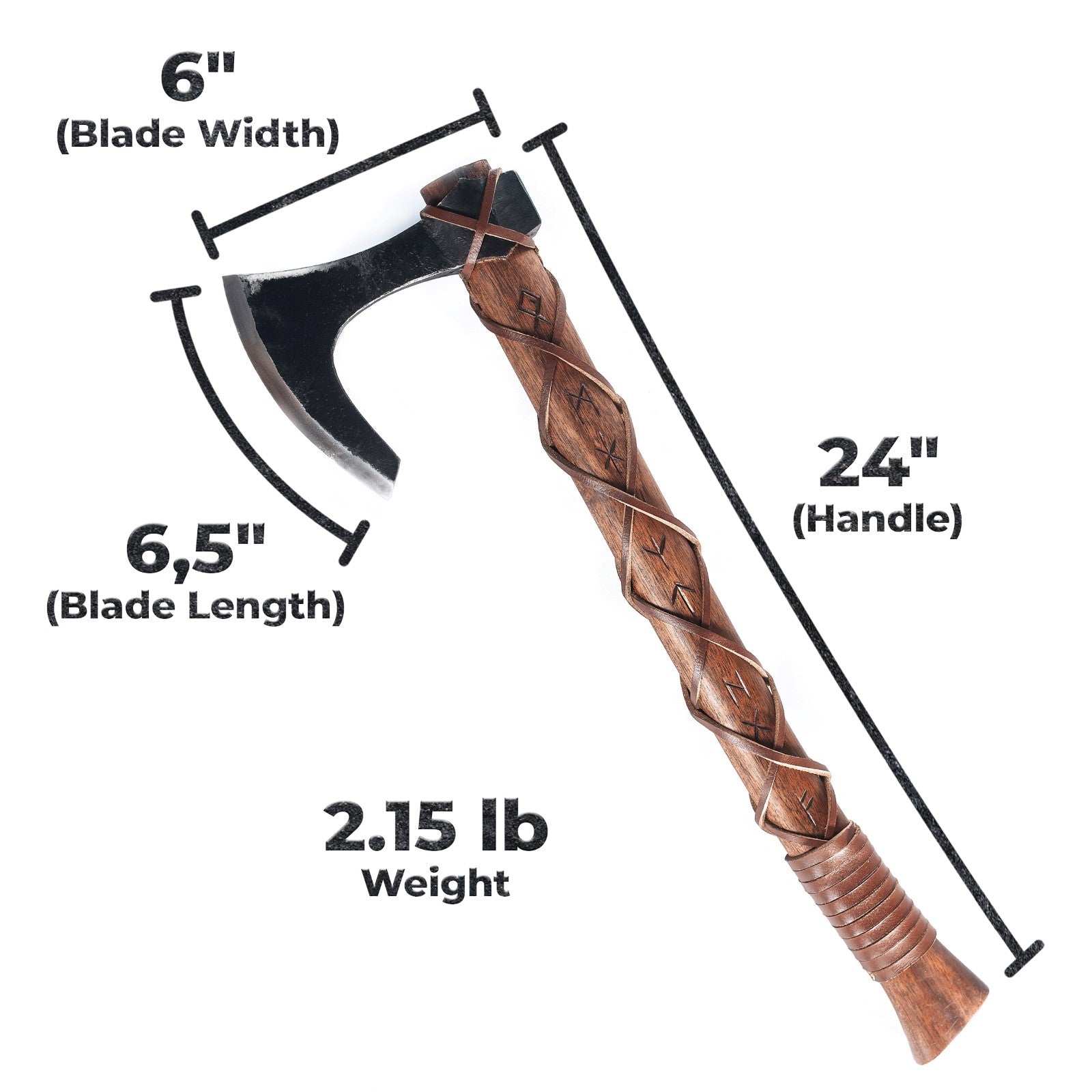 Viking Bearded Axe "Skeggox" – Runic Battle Axe