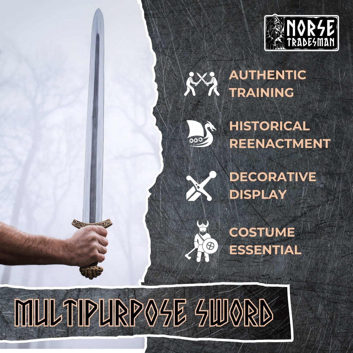 Viking Sword "Eldbroti" – Spring Steel Replica