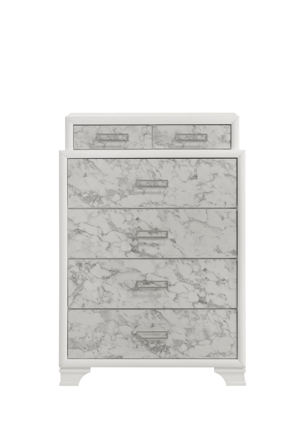 Soul Modern Style Queen 5PC Bedroom Set Made with wood in White(NJ Inventory)