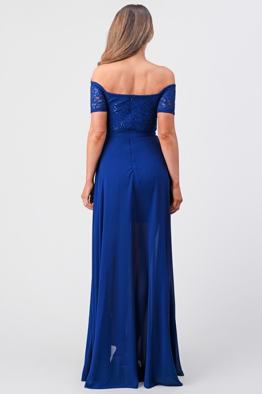 Off the shoulder sequin lace dress