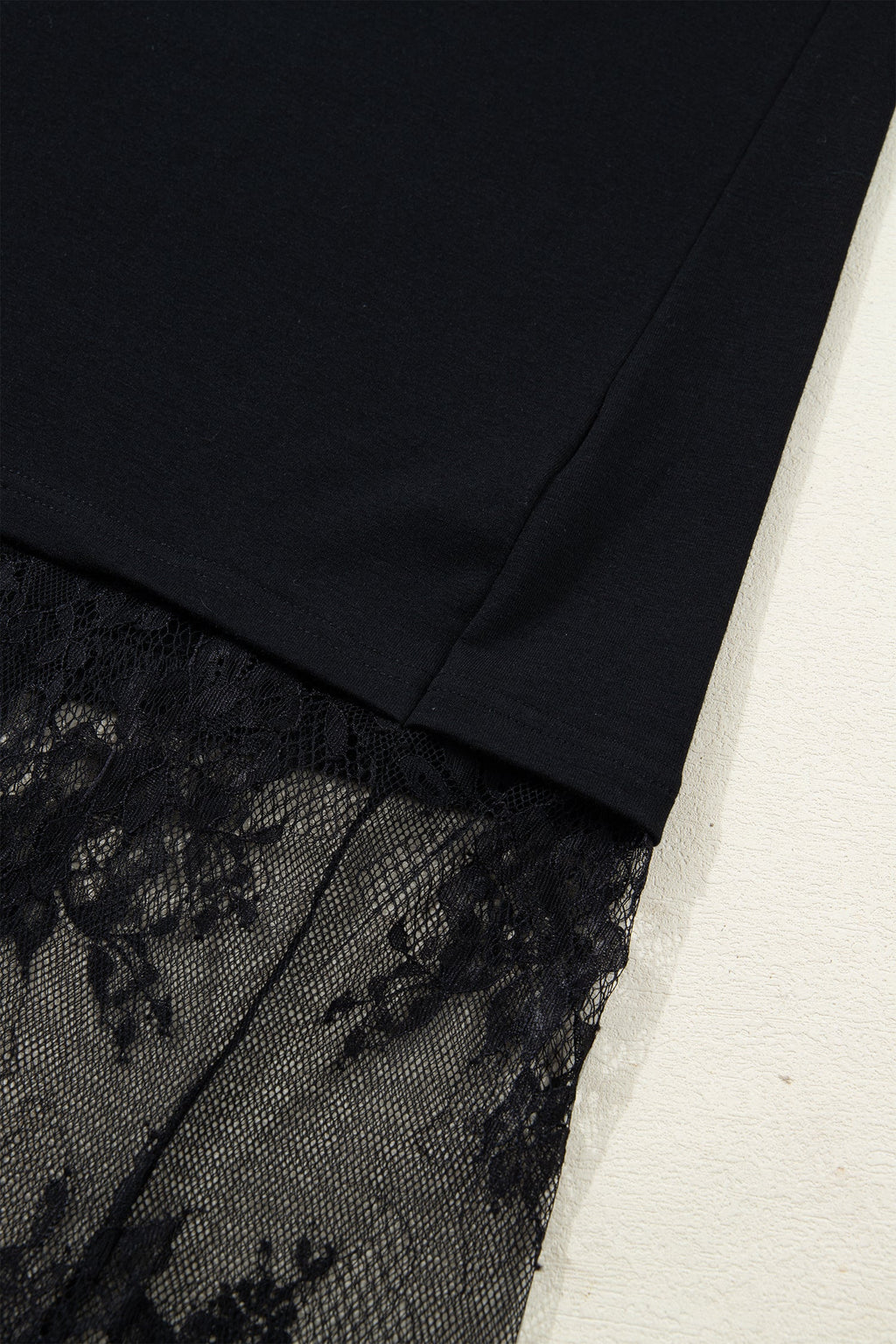 Solid Lace Patchwork Short Sleeve Maxi Dress