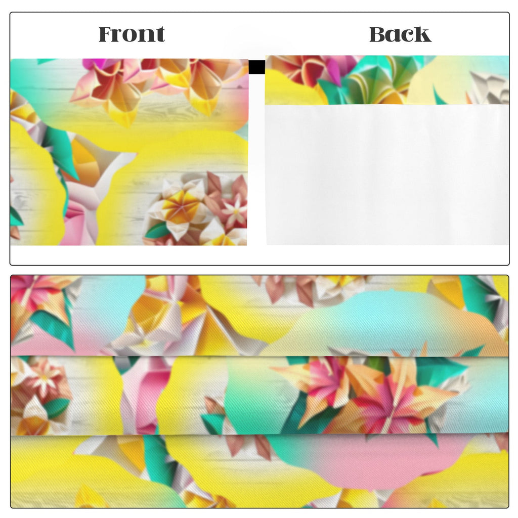 Circle Floral Pastel Pattern Floor-To-Ceiling Curtain 52x84inch | Ships from USA