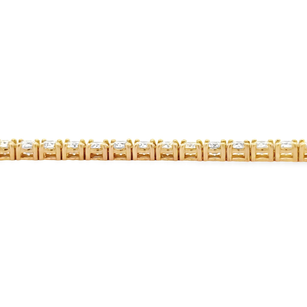 Natural 5.50ct Diamond Tennis Bracelet 18KT Yellow Gold