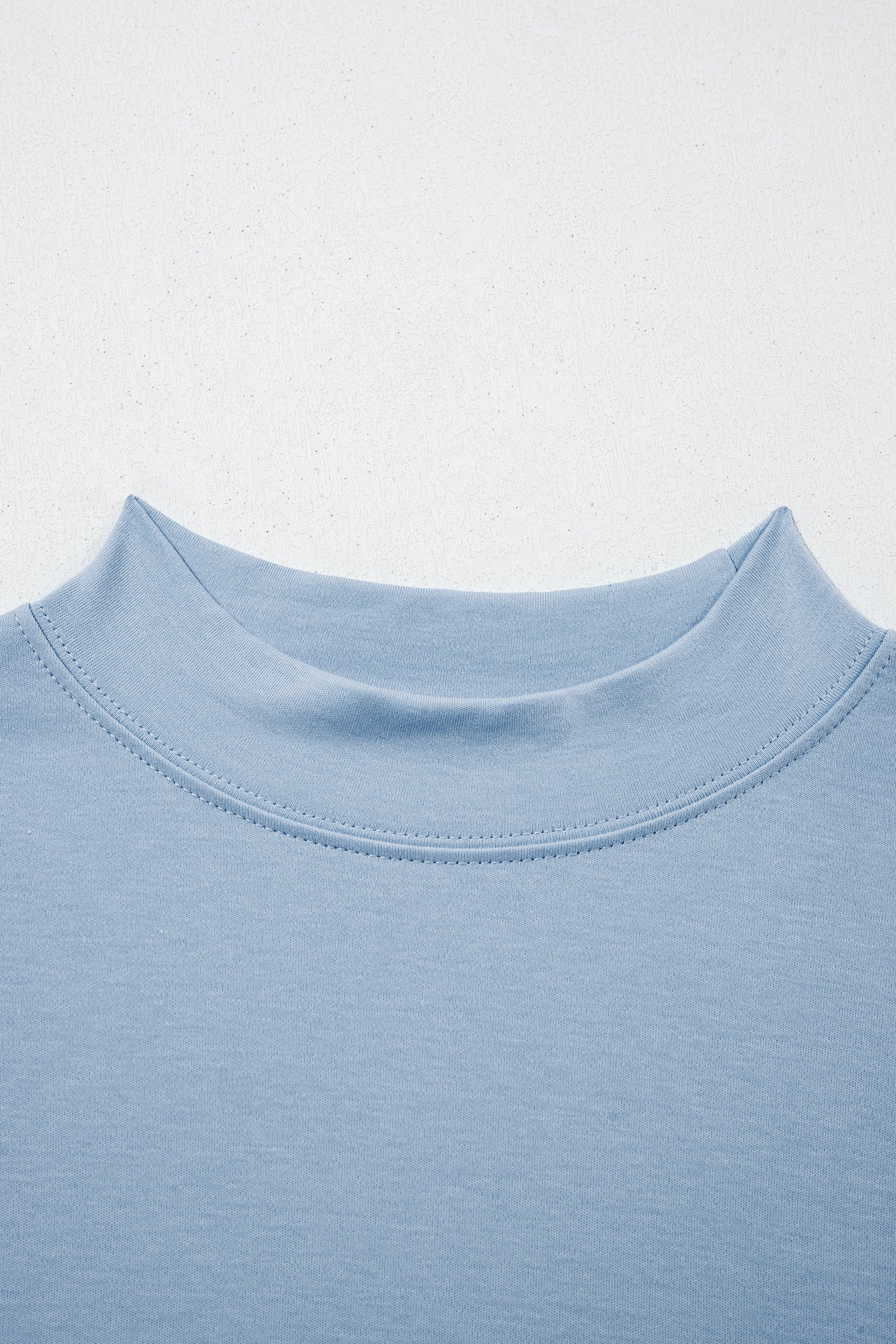 Oversized Solid Color High Neck Tee