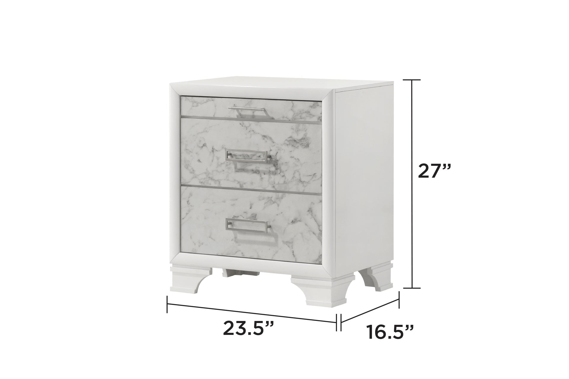 Soul Modern Style Queen 5PC Bedroom Set Made with wood in White(NJ Inventory)