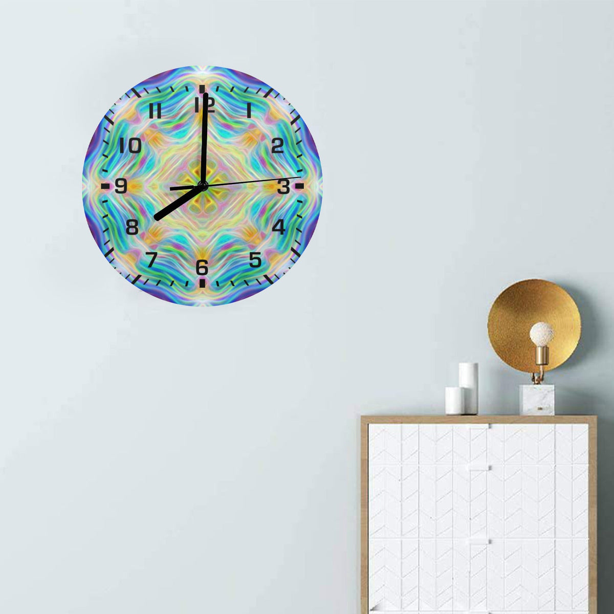 Neon Sparkles Wall Clock (Made in USA)