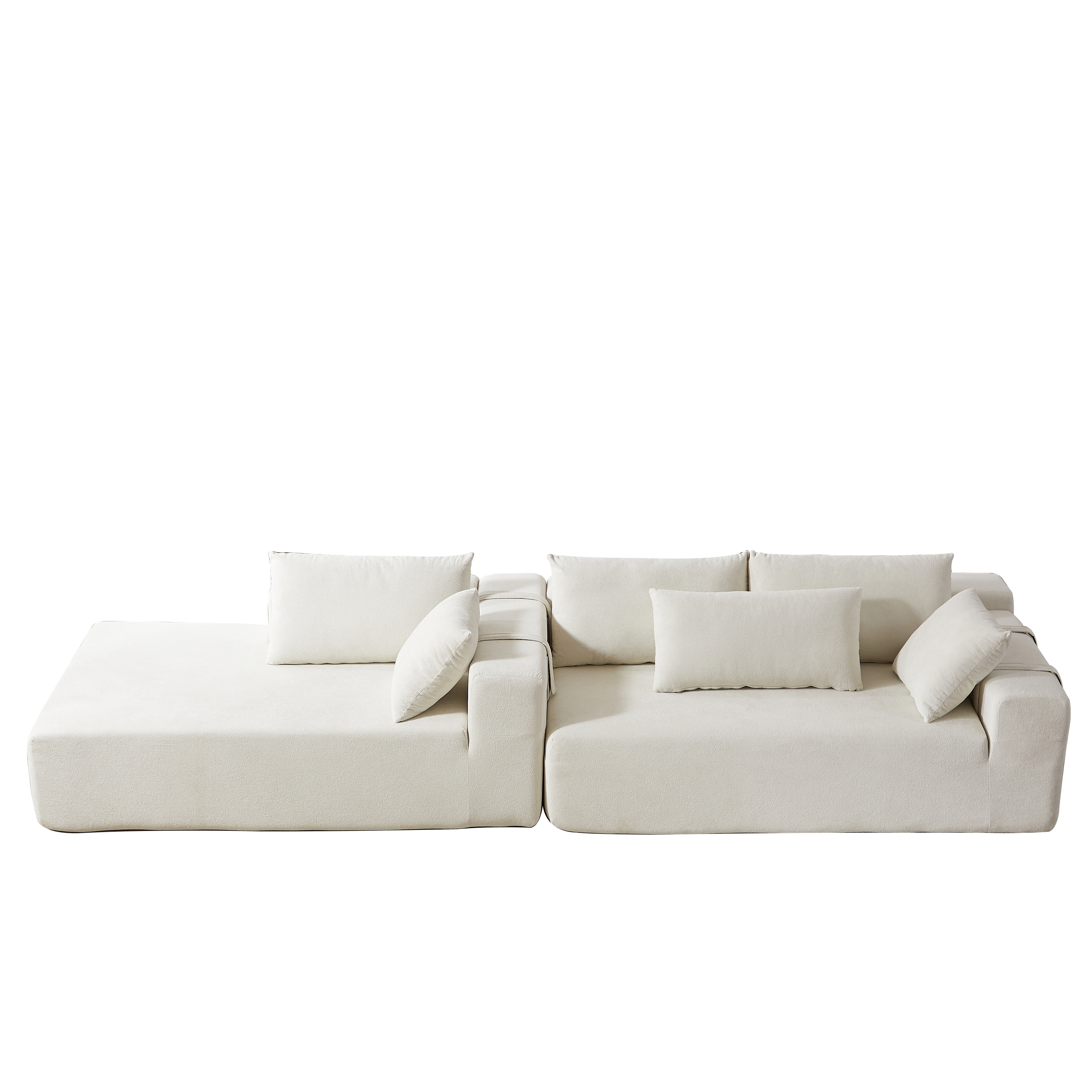 Modern Chenille Upholstered Sectional Sofa Couch Set,Modular 108' L Shaped Sectional Living Room Sofa Set With 6 Pillows,Free Combination Sofa Couch for Living Room,Bedroom