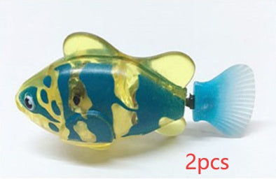 Interactive Electric Swimming Robot Fish Toy – Flashing LED Water Toy