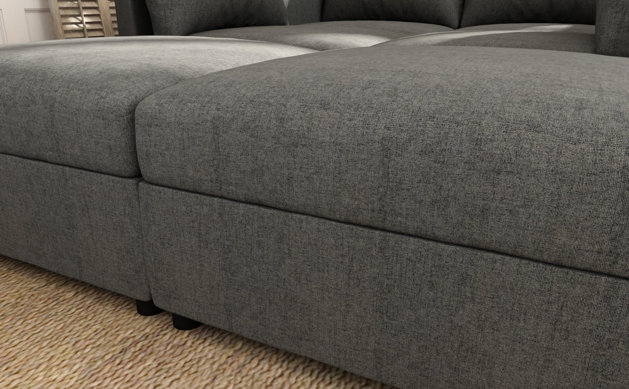 Modern Large Sectional Sofa, U-Shape Modular Sectional Couch with Storage Function,123' Sofa Bed with Ottoman,6 Seat Sectionals Chaise for Living Room,Chenille
