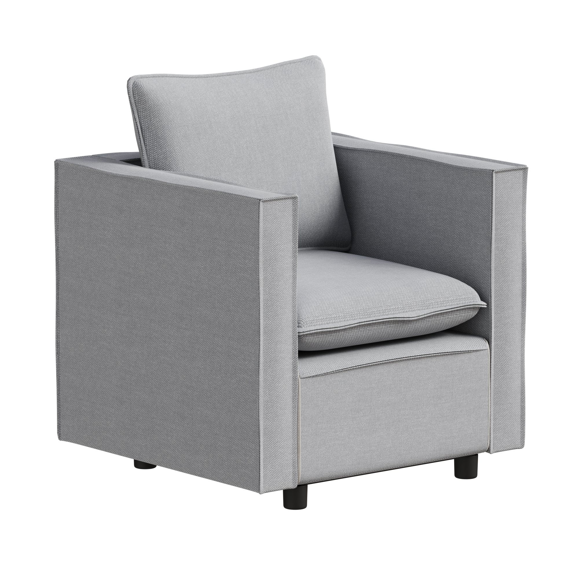 Decorative chair, comfortable gray single sofa chair, soft breathable seat cushion, soft cushion armchair, modern comfortable sofa chair in bedroom/corner/reading room