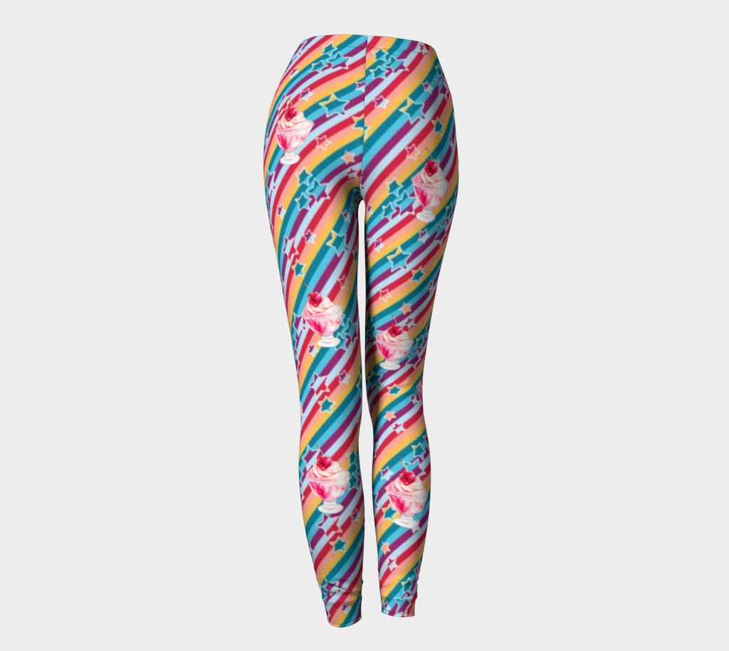 Ice Cream Sundaes with Cherry on Top Leggings