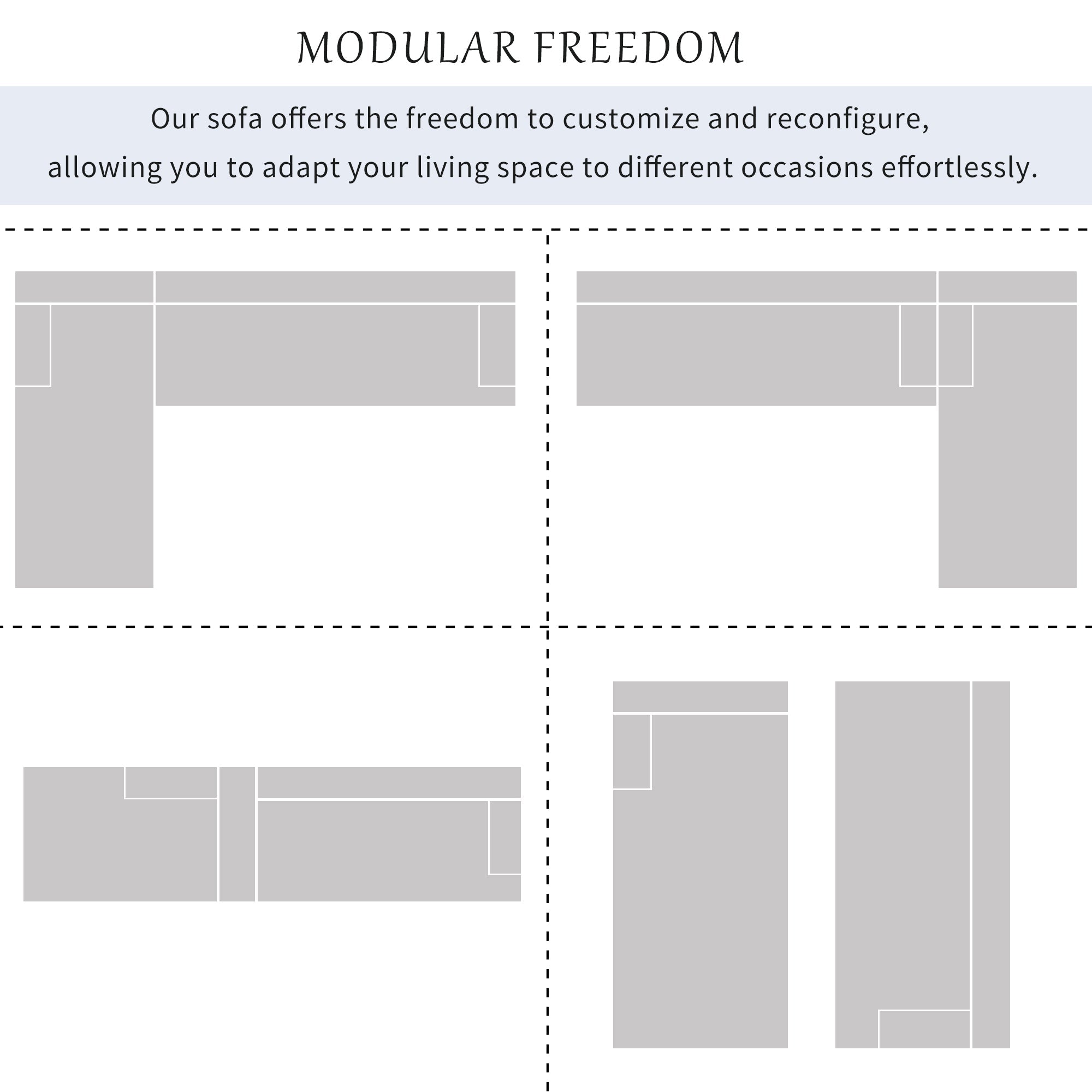 U_Style Modern Large L-Shape Modular Sectional Sofa for Living Room, Bedroom, Salon, 2 Piece Free Combination, Simplified Style(old sku:WY000356AAC)