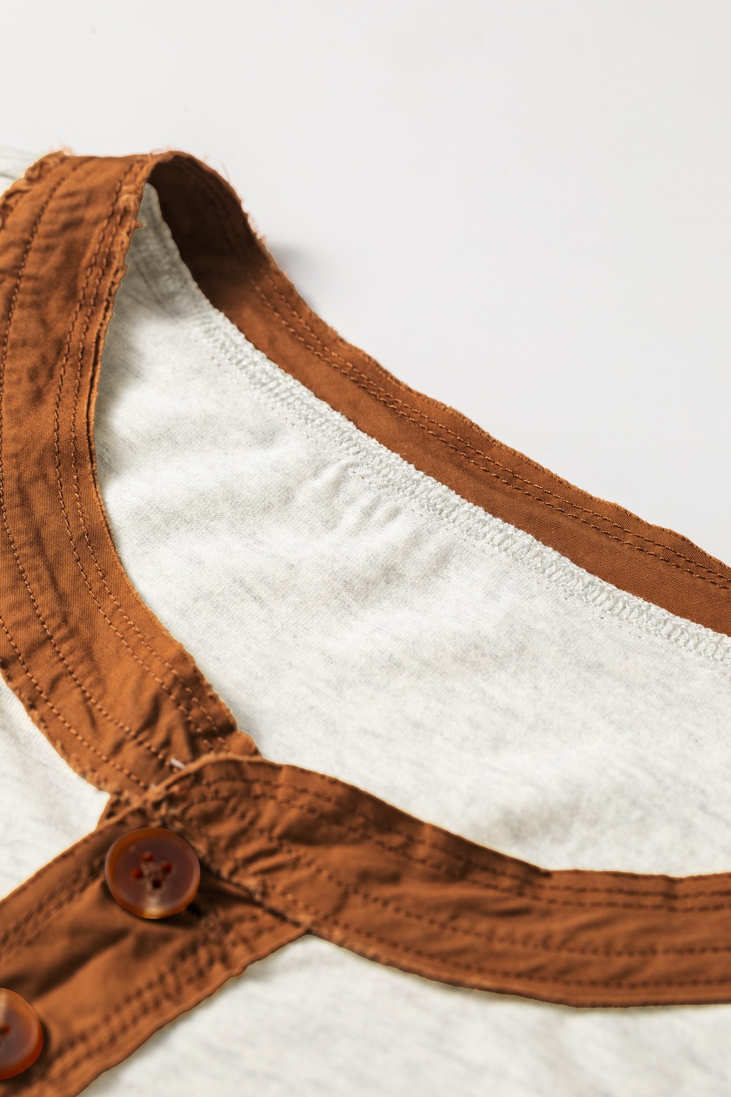 Plus Size Colorblock Distressed Short Sleeve Henley Tee