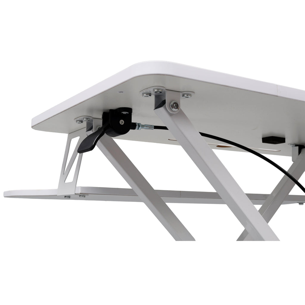 Adjustable Height Standing Laptop Desk,Adjustable Sit to Stand Up Workstation with Keyboard Tray,White