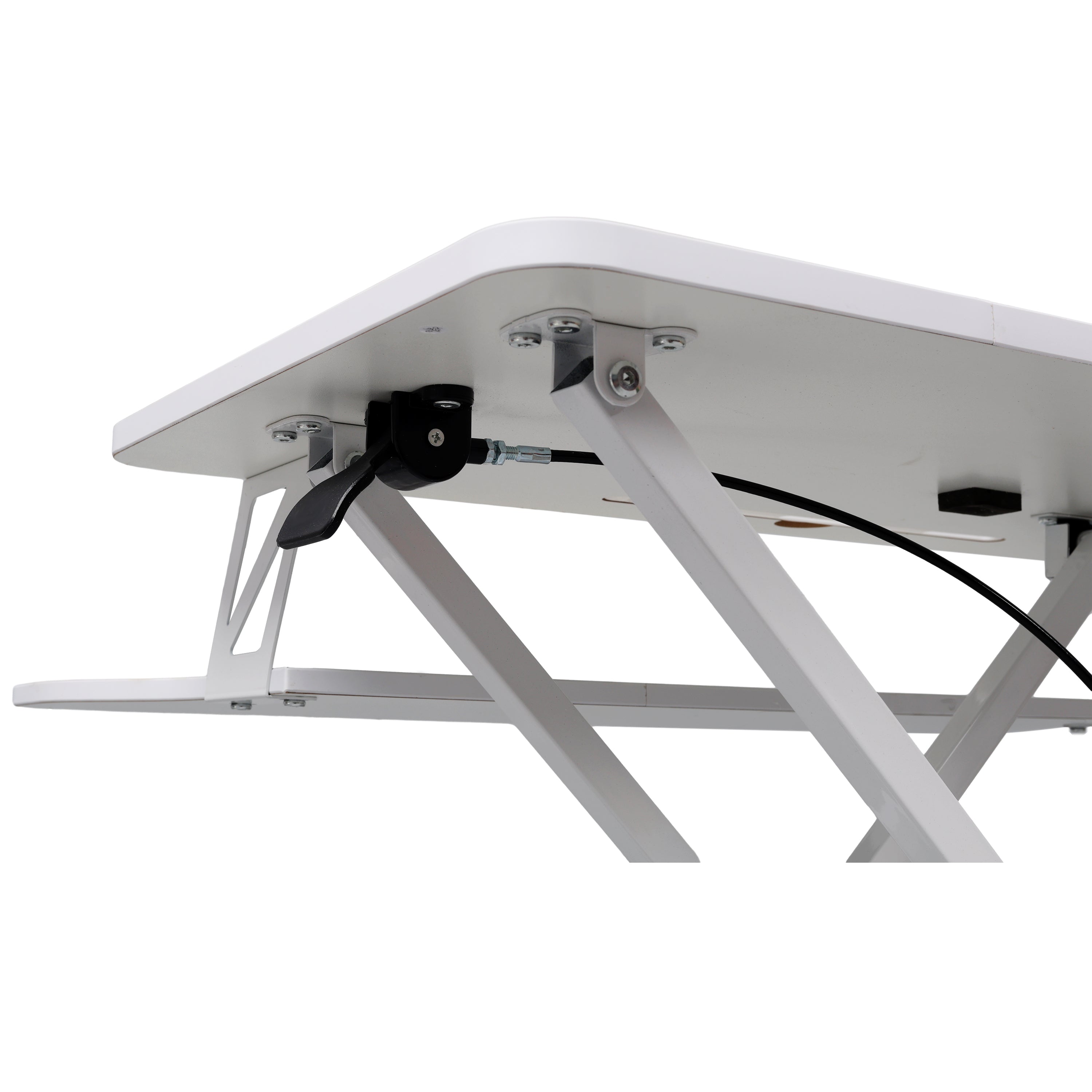 Adjustable Height Standing Laptop Desk,Adjustable Sit to Stand Up Workstation with Keyboard Tray,White