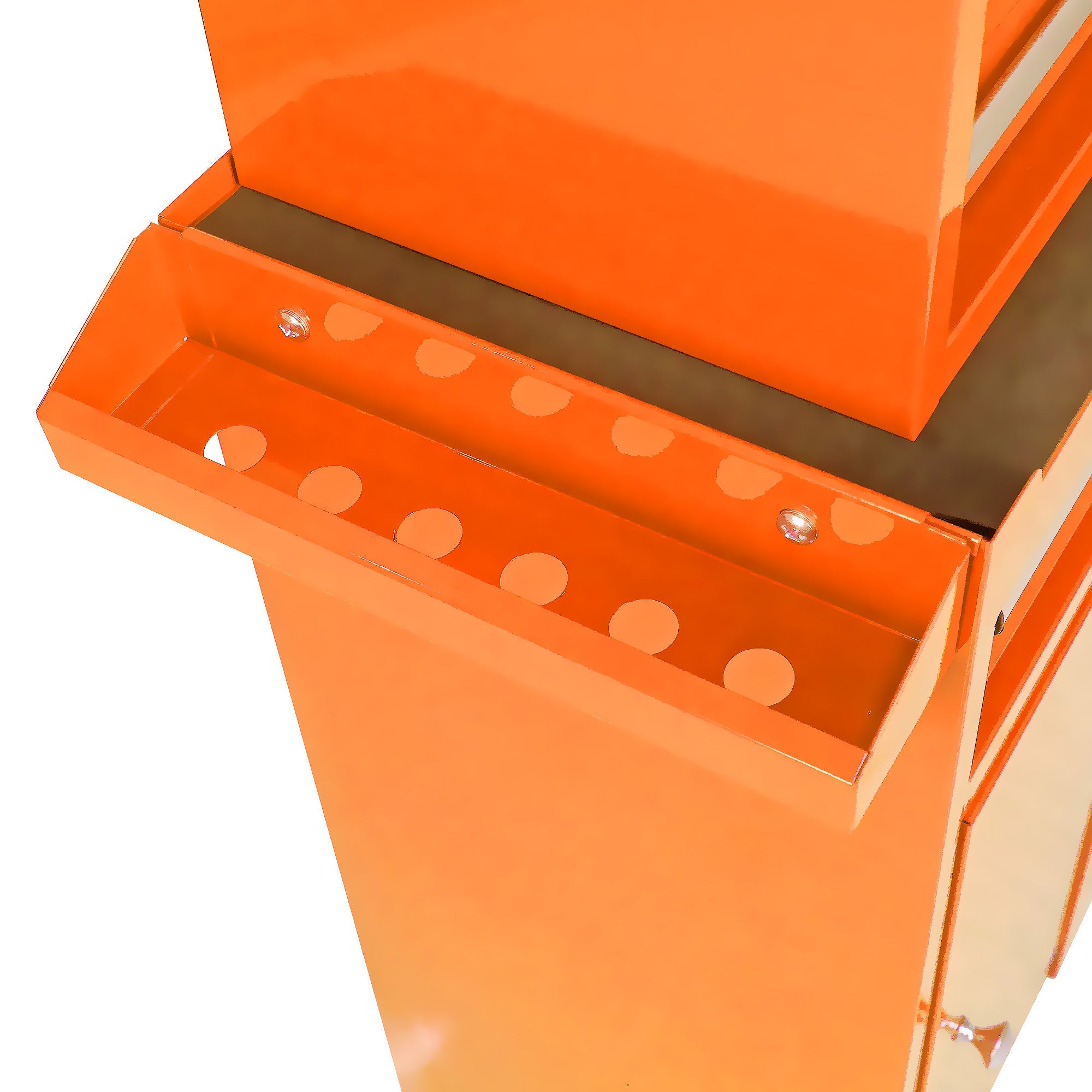 Rolling Tool Chest, 5-Drawer Tool Box Organizer w/Lockable Wheels & Sliding Drawers & Detachable Top & Adjustable Shelf, Tool Storage Cabinet for Garage Workshop(Orange)