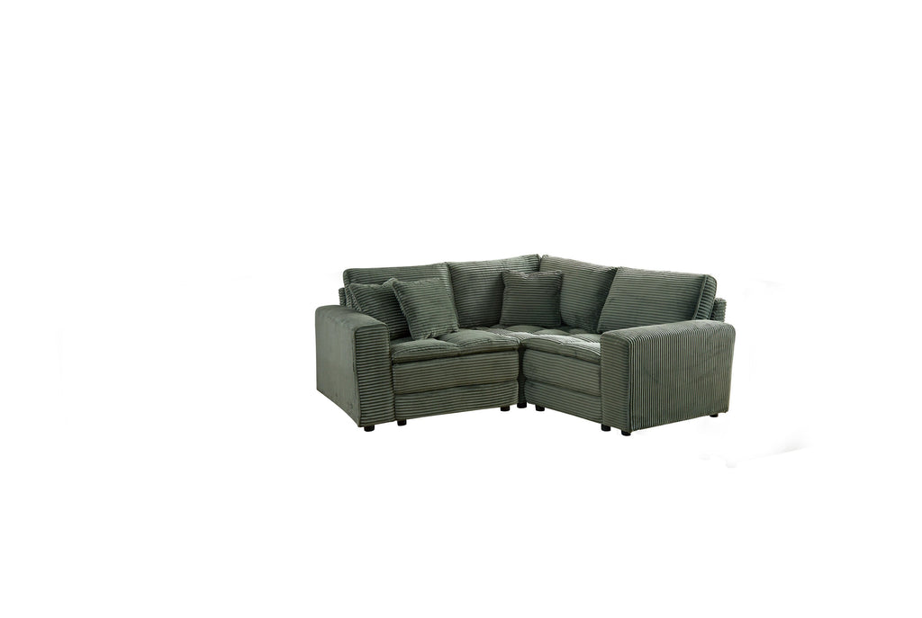 3 Seats(complimentary 3 pillows),Couch with Detachable Seat & Back Cushion, Corduroy Upholstery Sofa&Couch for Living Room,Apartment