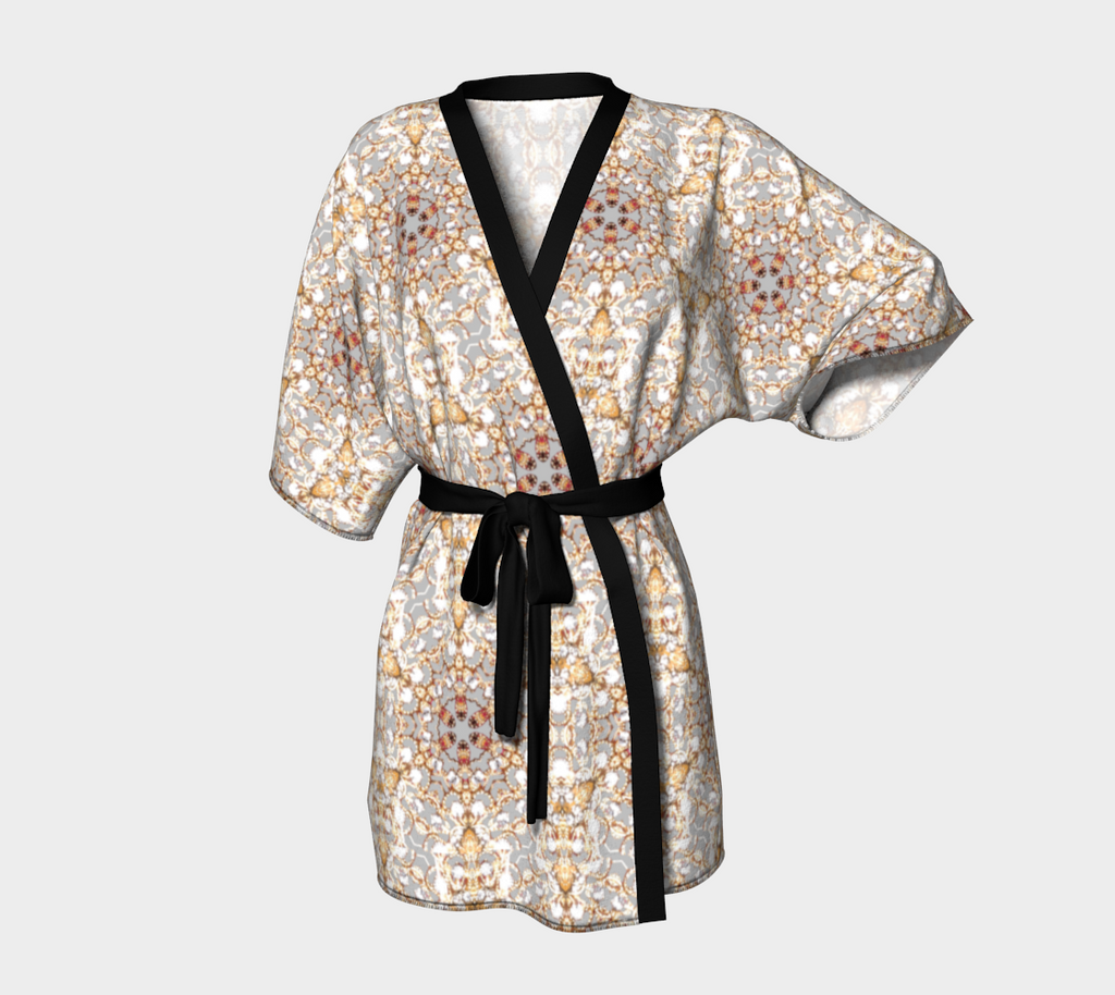 Intricate Gold Pattern Kimono