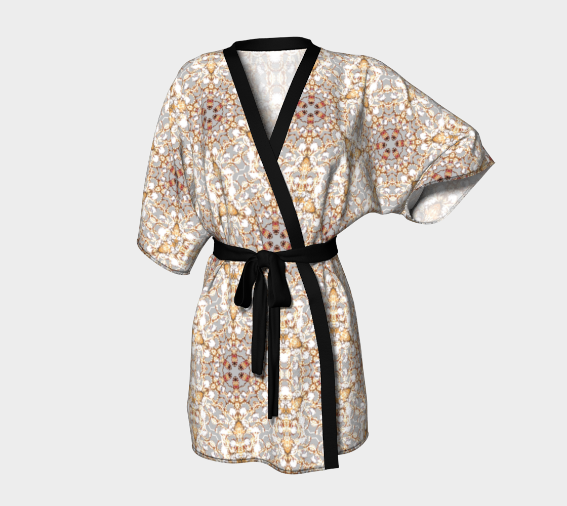 Intricate Gold Pattern Kimono