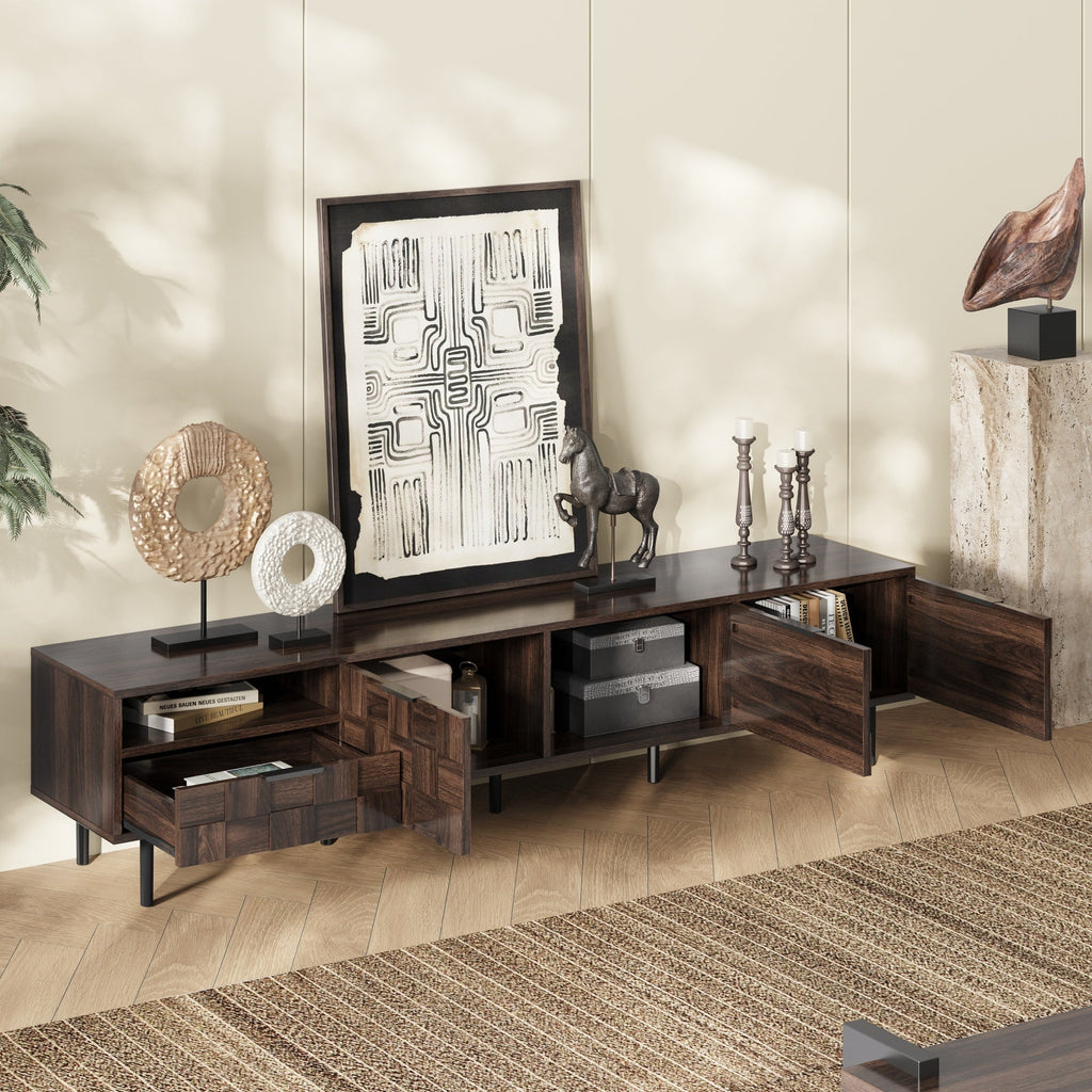 78 ' Mid Century Modern TV Stand for 65+ Inch TVs, TV Console with Storage Cabinets for Living Room, Entertainment Center Storage